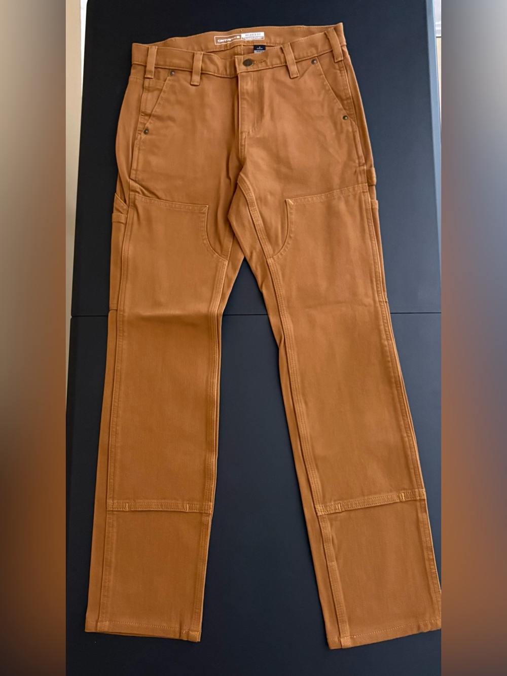 Carhartt Rugged Flex Relaxed Fit Double Front Utility Work Pants Brown NWT